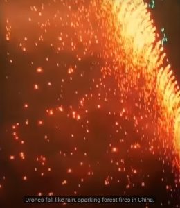 China Ablaze: Tens of Thousands of Drones Fall-Triggering Forest Fires in Hunan, Chaotic Evacuations